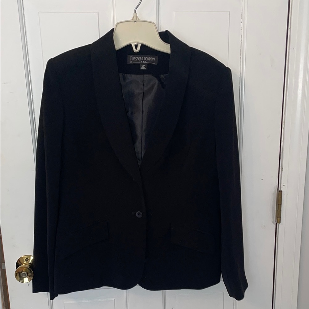Kasper Black Blazer Tailored Suit Jacket